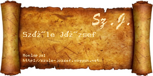 Szüle József névjegykártya